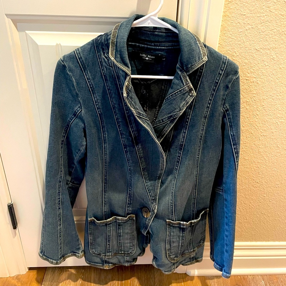 Billy Blues Jean Jacket, Size Large. Very good condition.